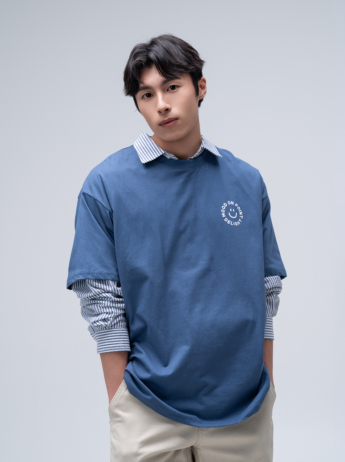 【3件999】【期間限定】微笑花朵印花TEE