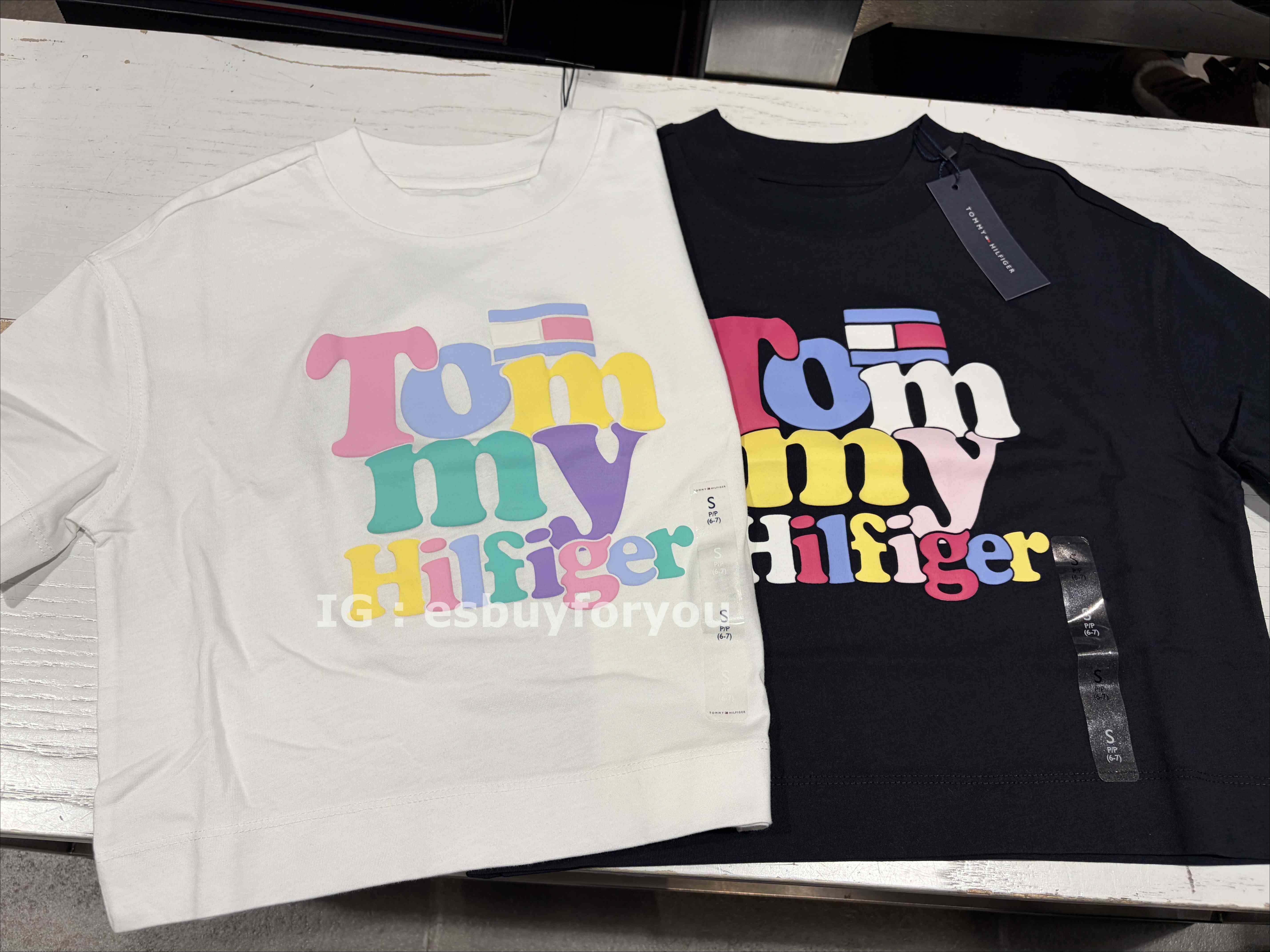 TOMMY 女童 多色造型字樣 短TEE (2色)