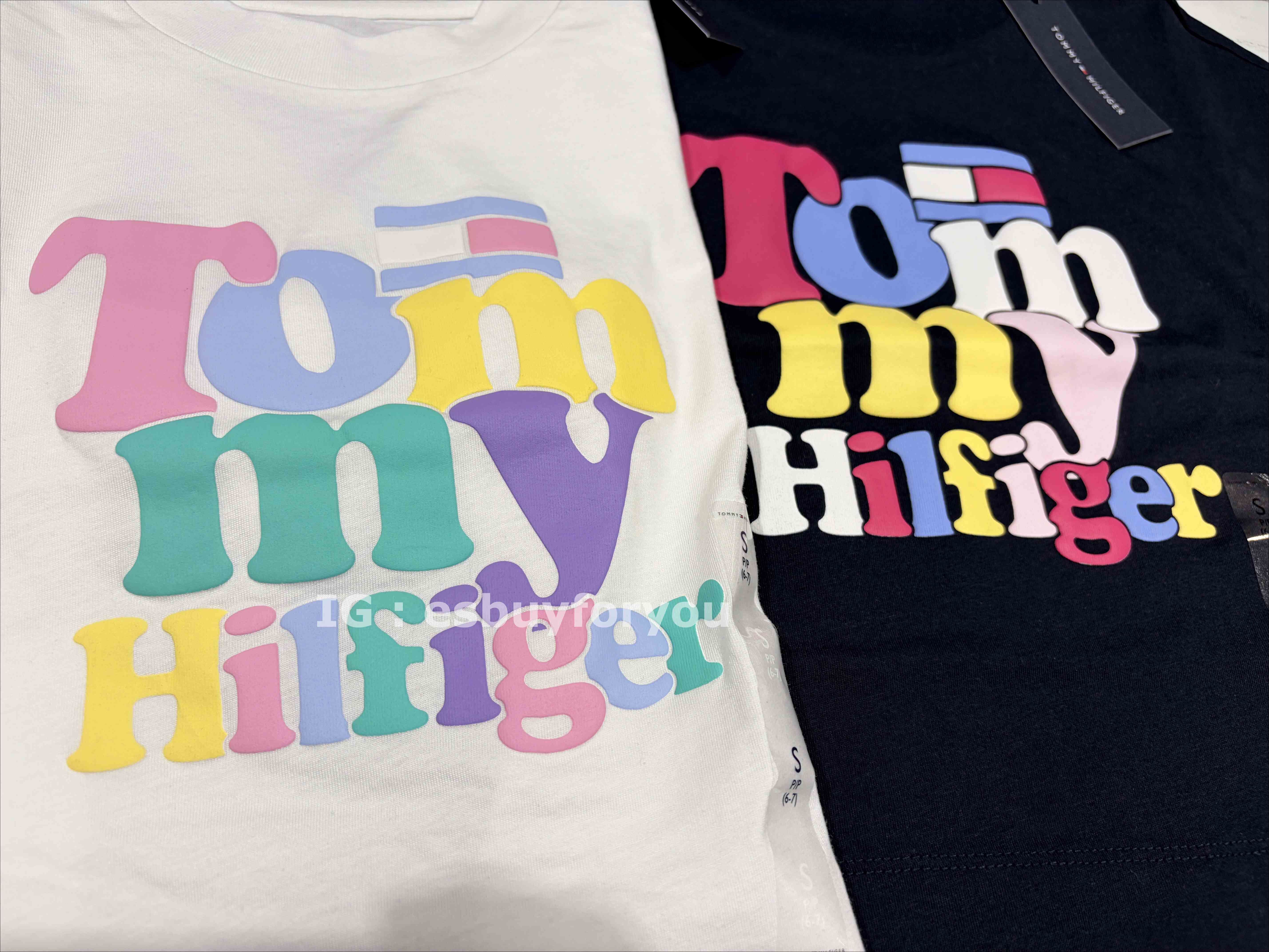 TOMMY 女童 多色造型字樣 短TEE (2色)