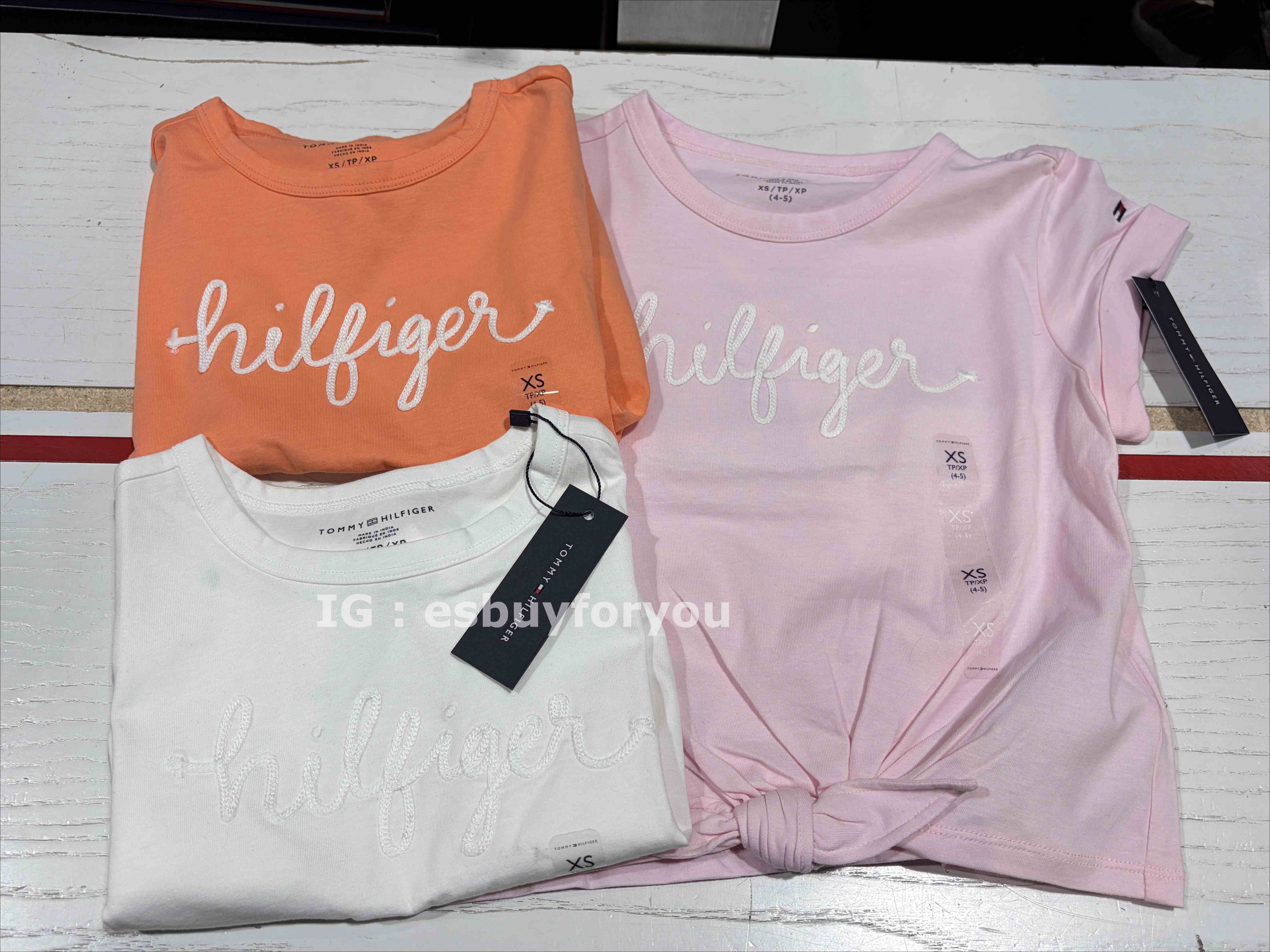TOMMY 女童 打結造型設計 短TEE (3色)
