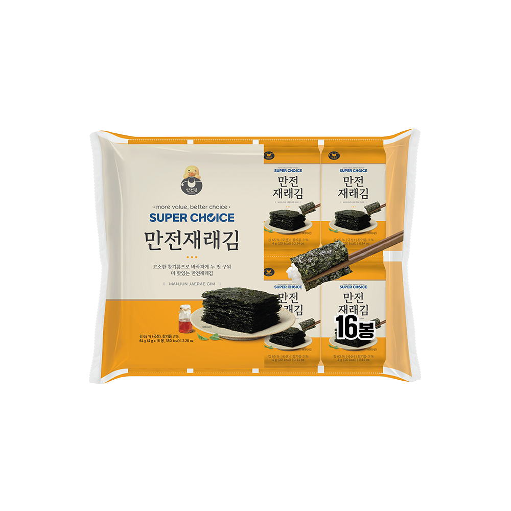 【BK SHOP】萬田紫菜海苔(金裝)4G*16