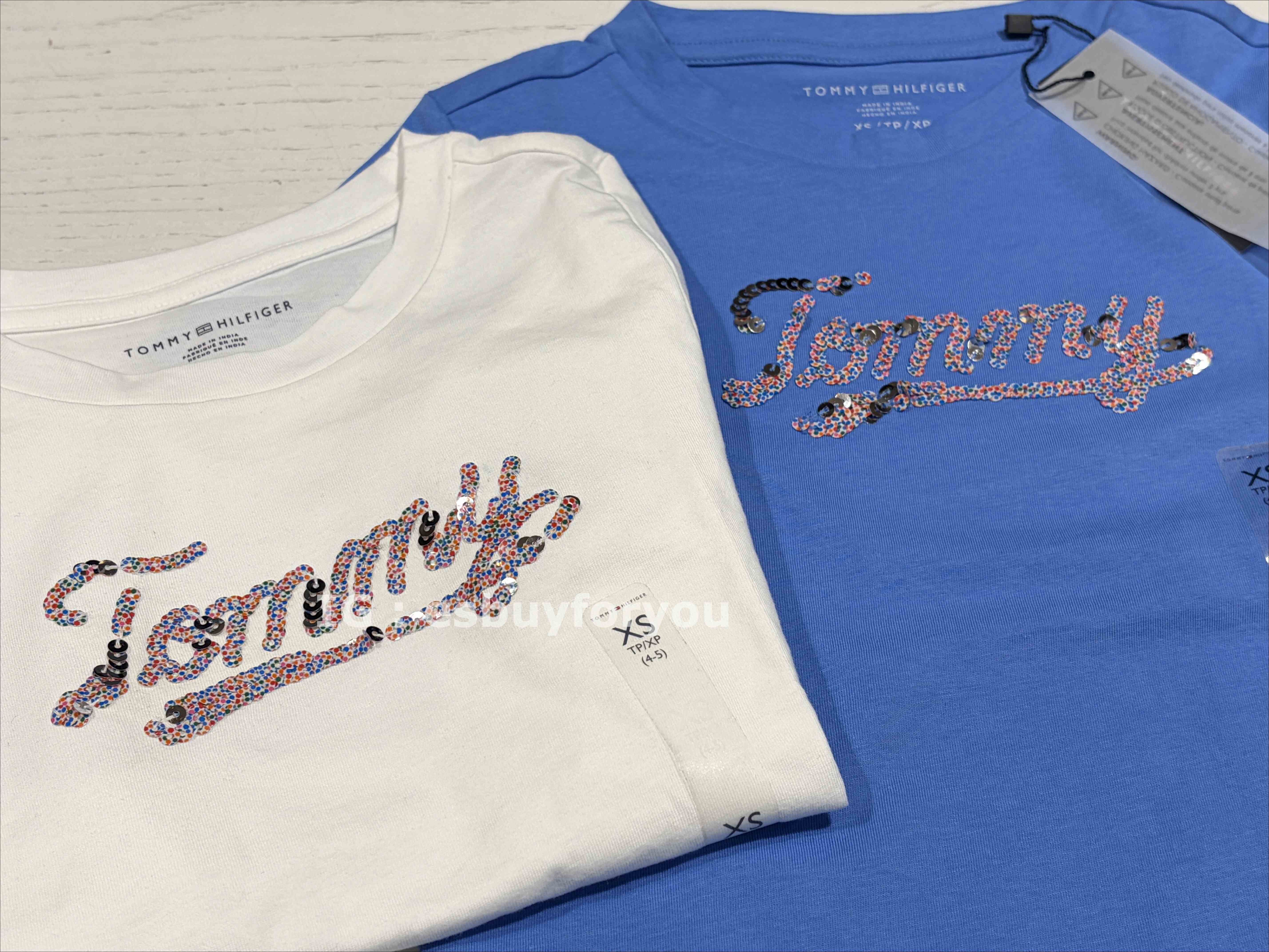 TOMMY 女童 亮片字樣 短TEE (2色)
