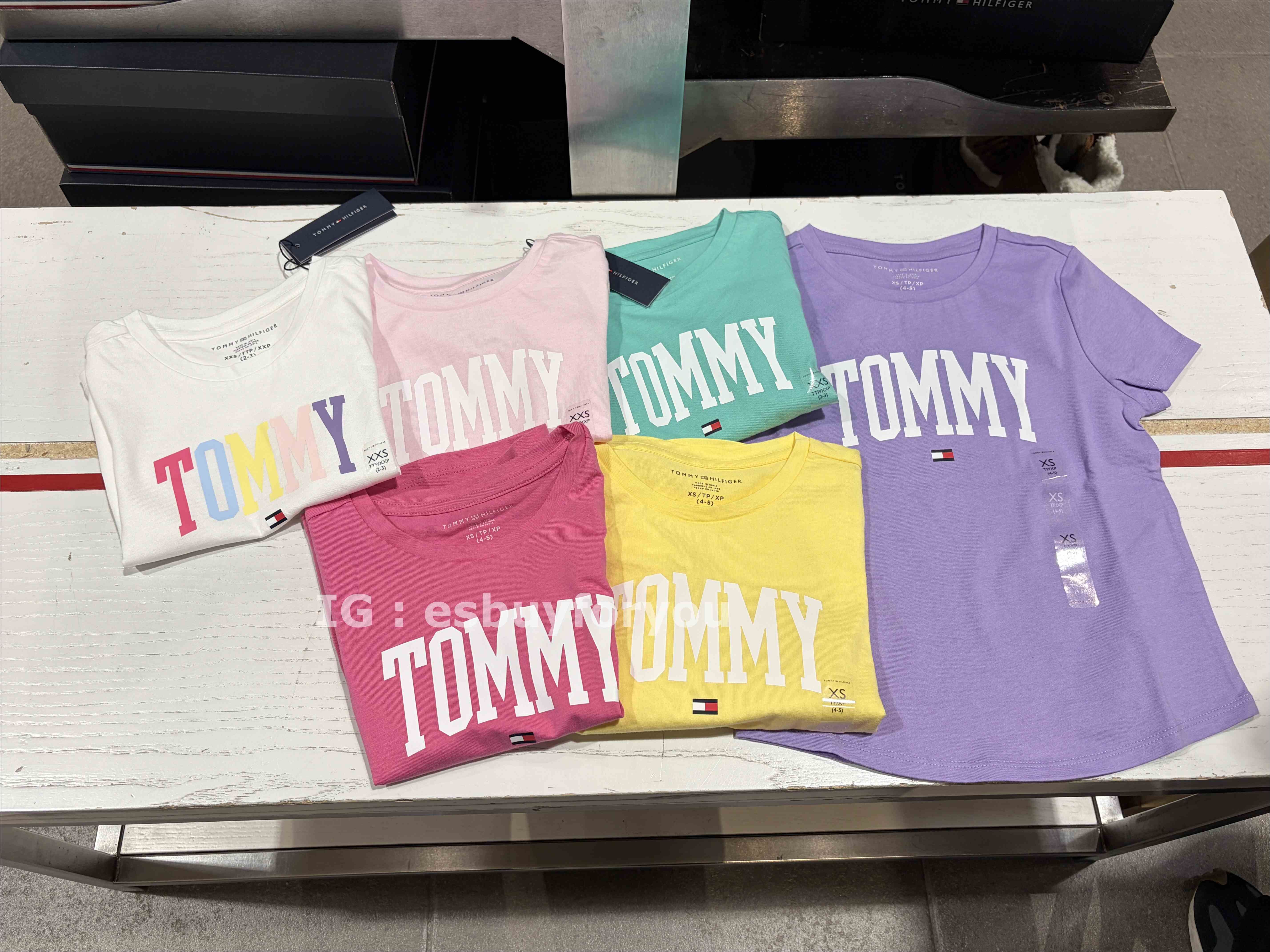 TOMMY 女童 經典字樣圖案 短TEE (6色)