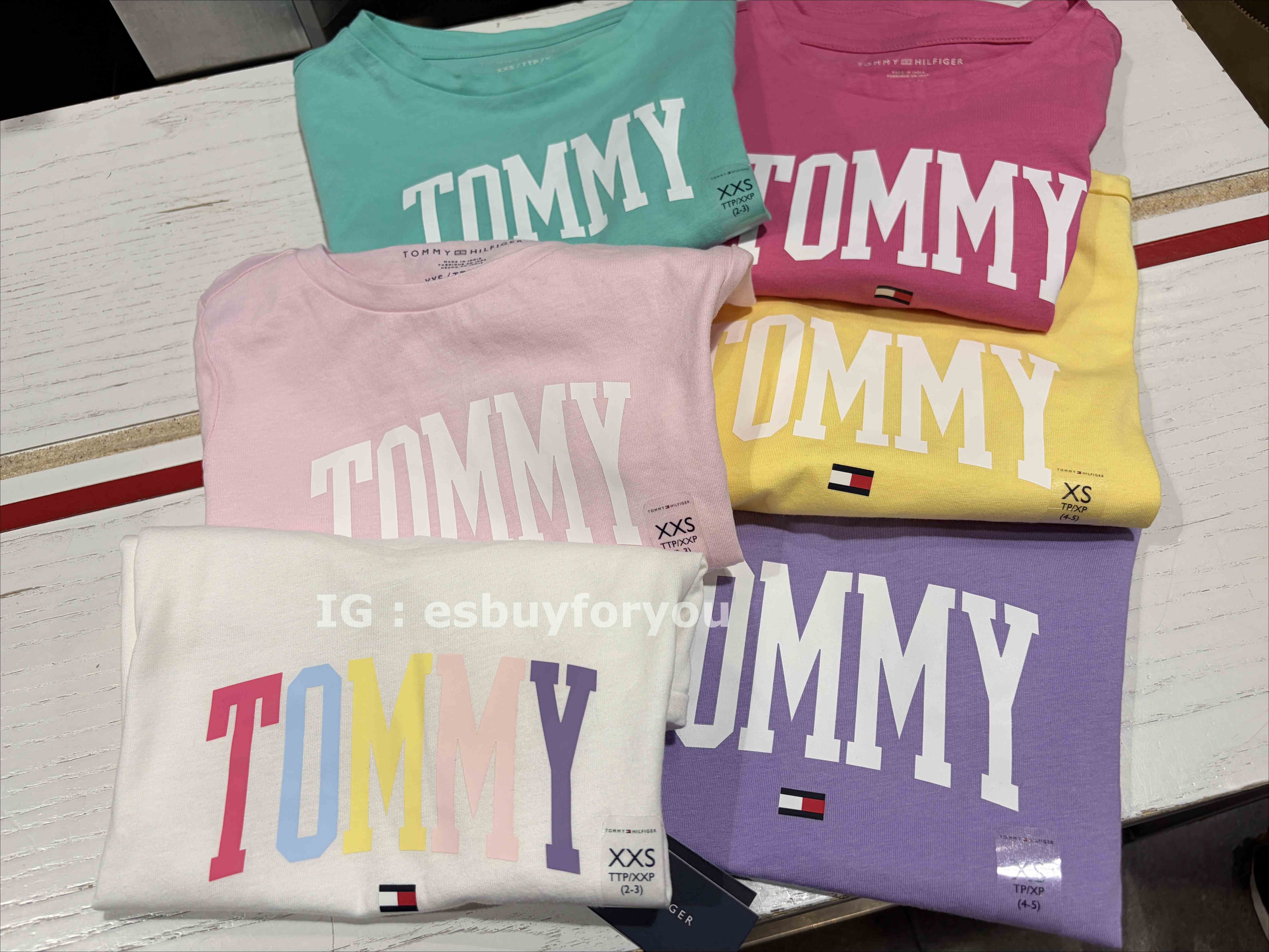 TOMMY 女童 經典字樣圖案 短TEE (6色)