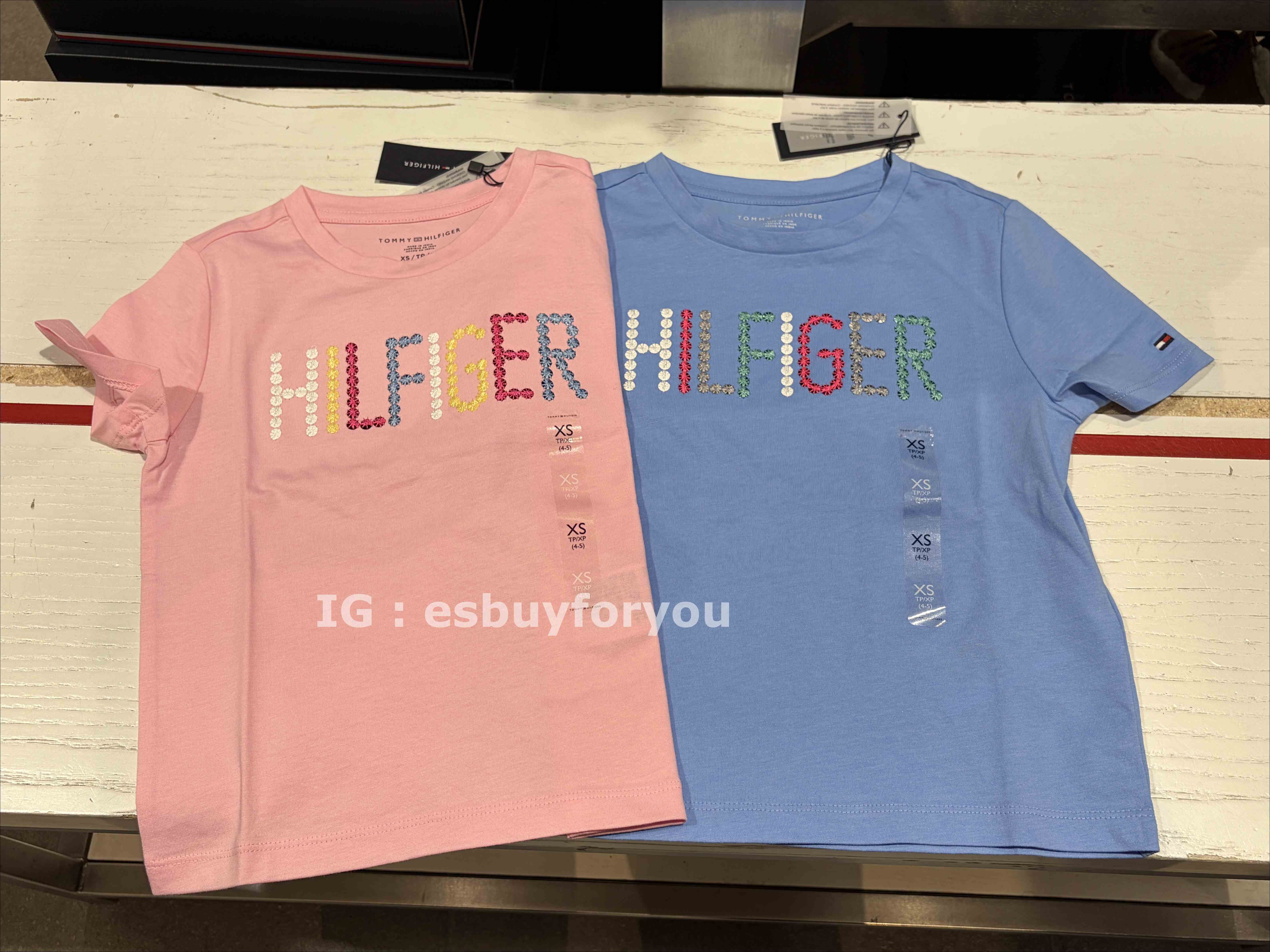 TOMMY 女童 字樣 短TEE (2色)