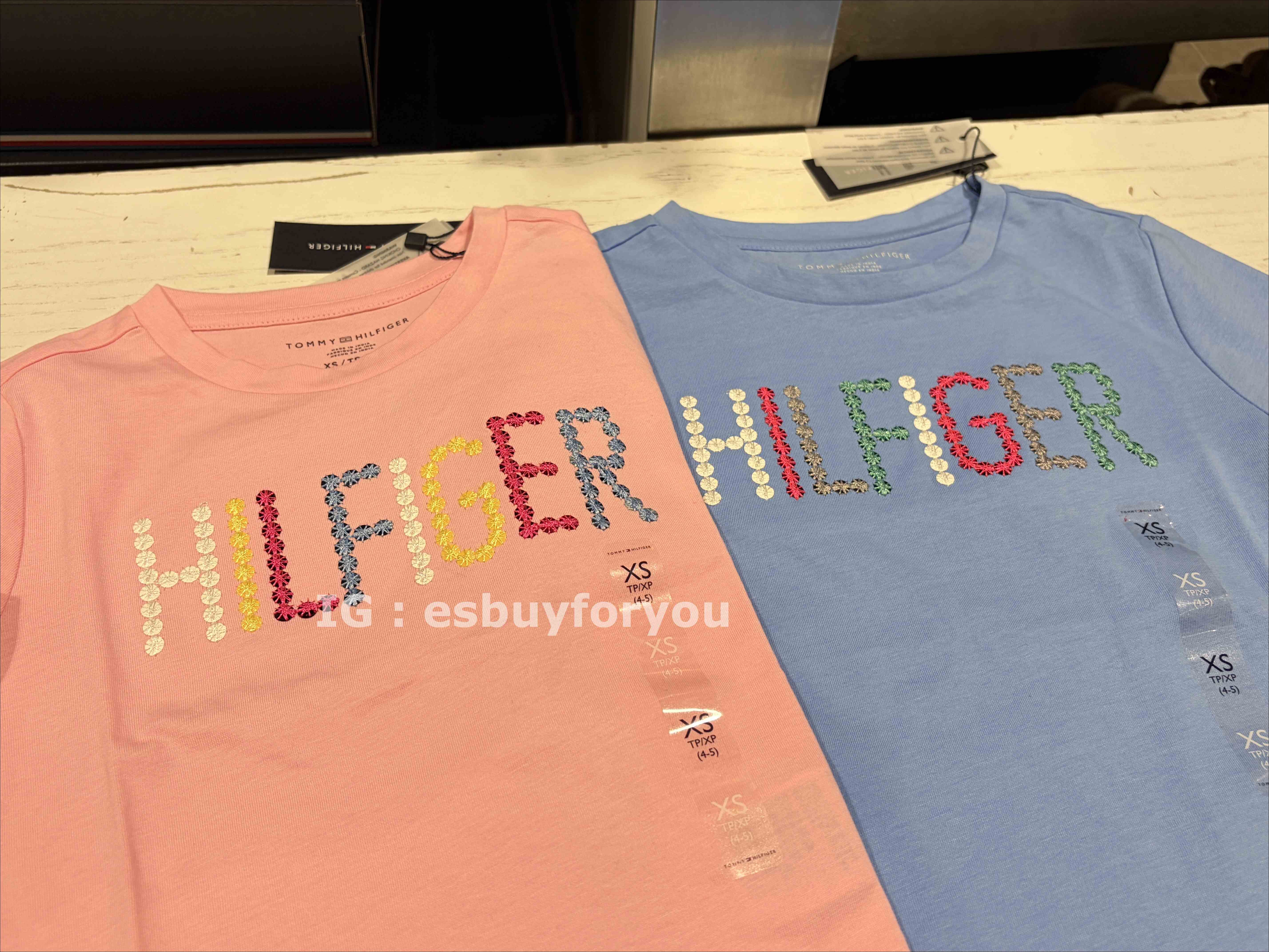 TOMMY 女童 字樣 短TEE (2色)