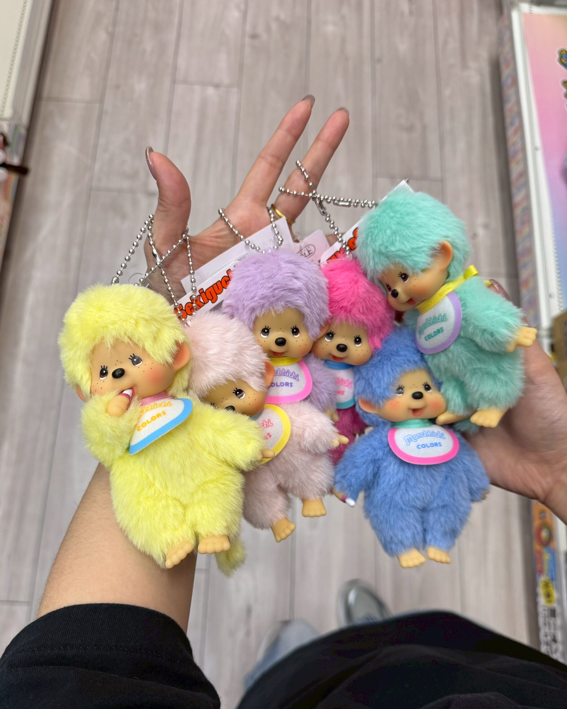 【日本限時連線代購】Monchhichi COLORS 馬卡龍系列 彩色蒙奇奇吊飾 六色