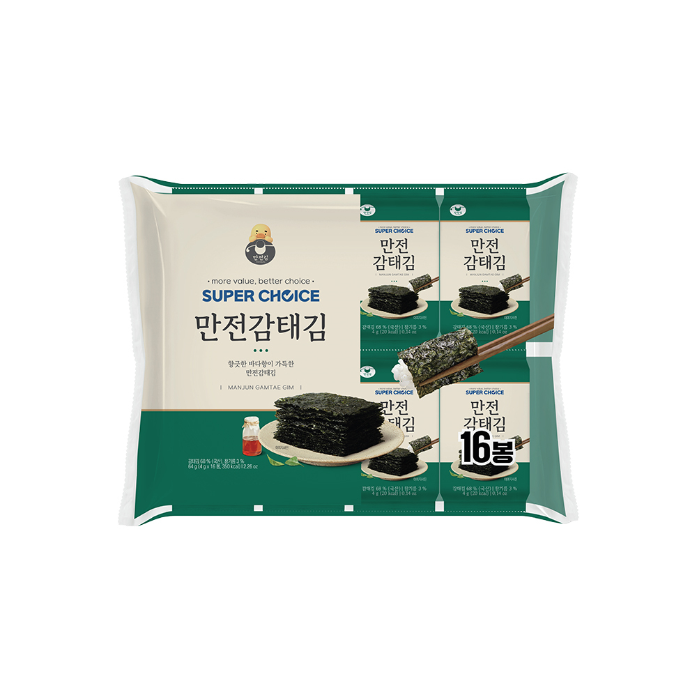 【BK SHOP】萬田甘苔海苔(金裝)4G*16