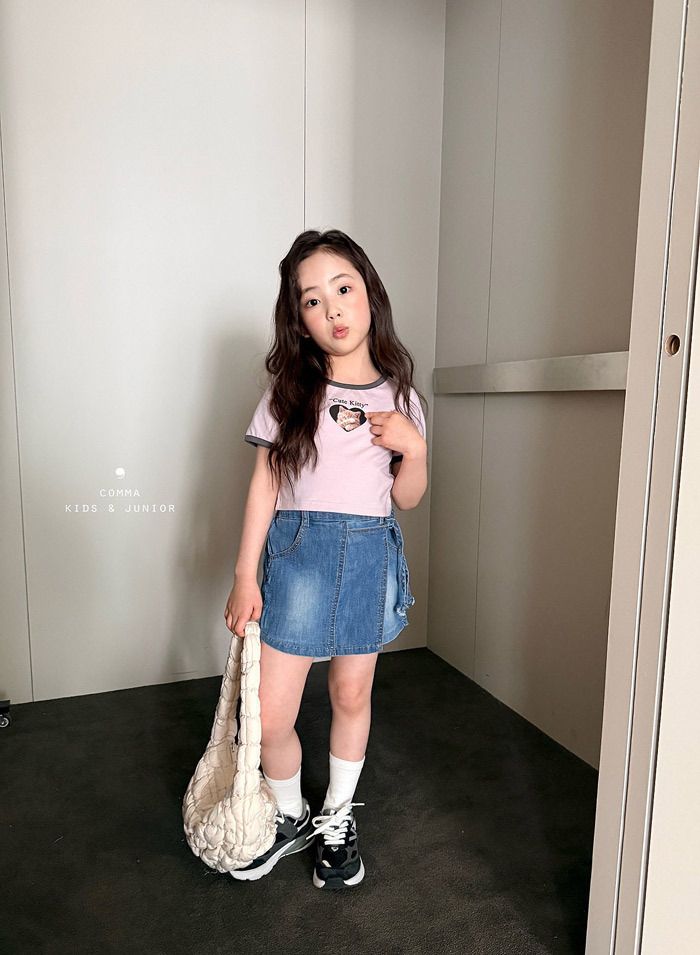 正韓夏CCOMMA 兩色可愛瞌睡貓貓上衣