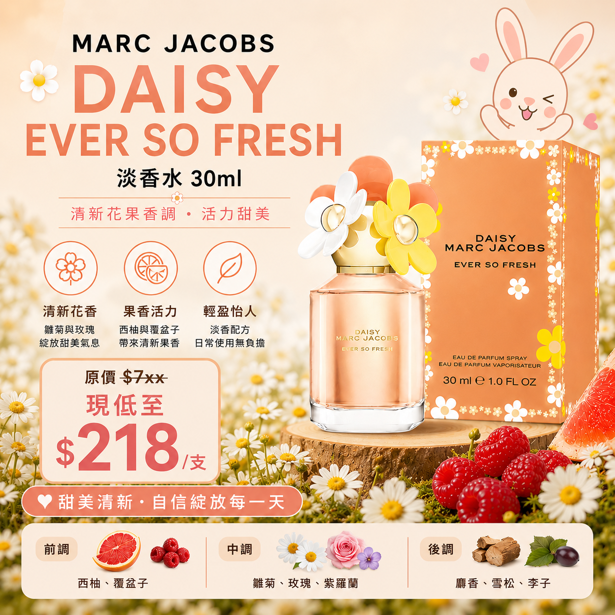 【UB9386】Marc Jacobs Daisy Ever So Fresh淡香水 30ml