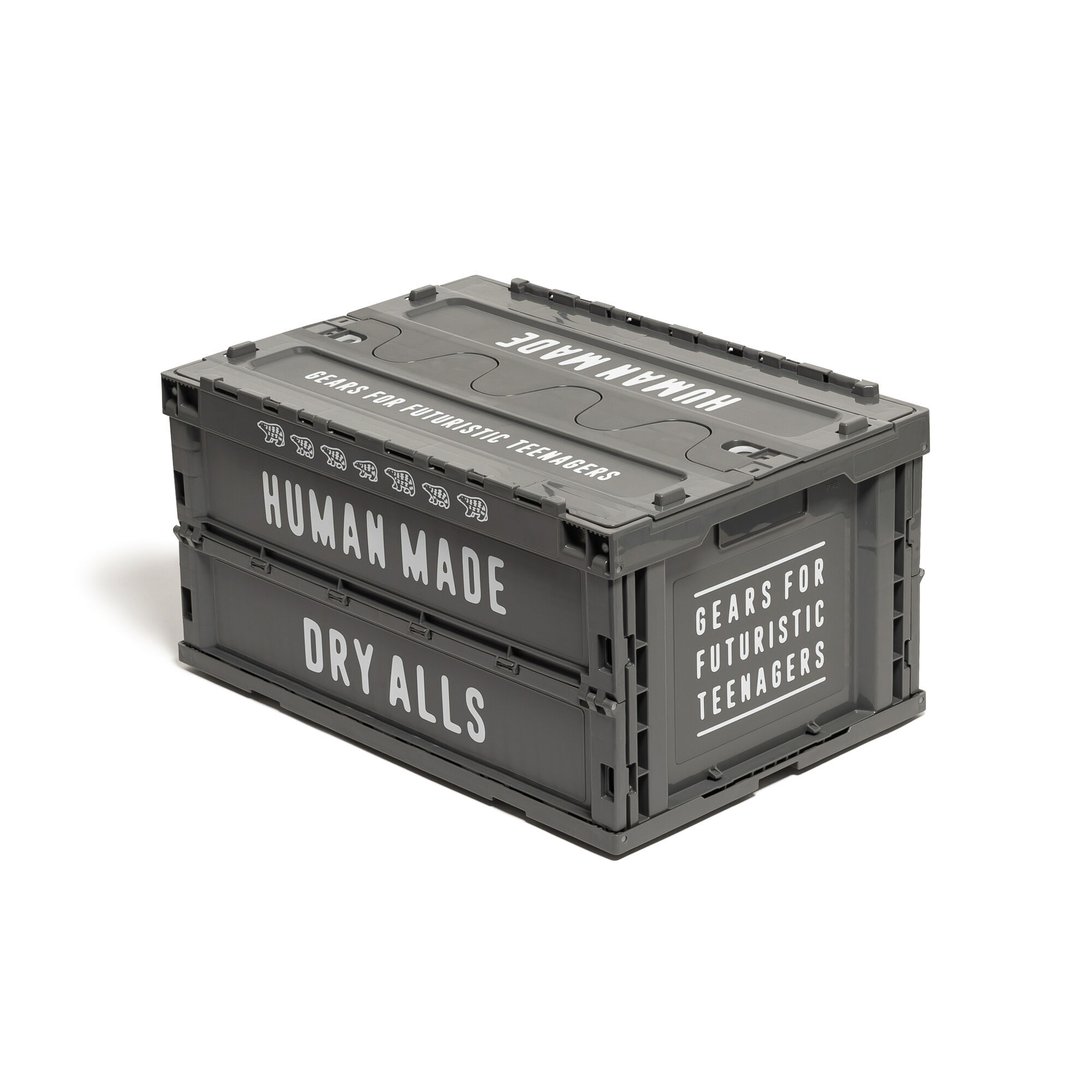 預購┃HUMAN MADE CONTAINER 74L 摺疊 多功能 收納箱 灰色
