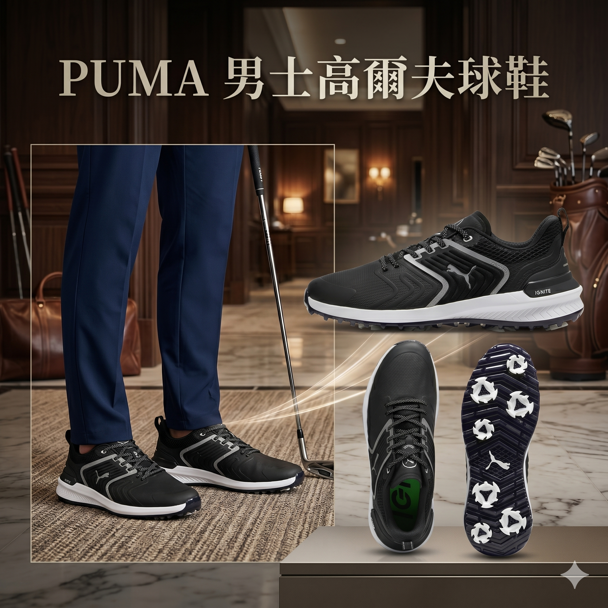 【預購】PUMA H050811 男士高爾夫球鞋