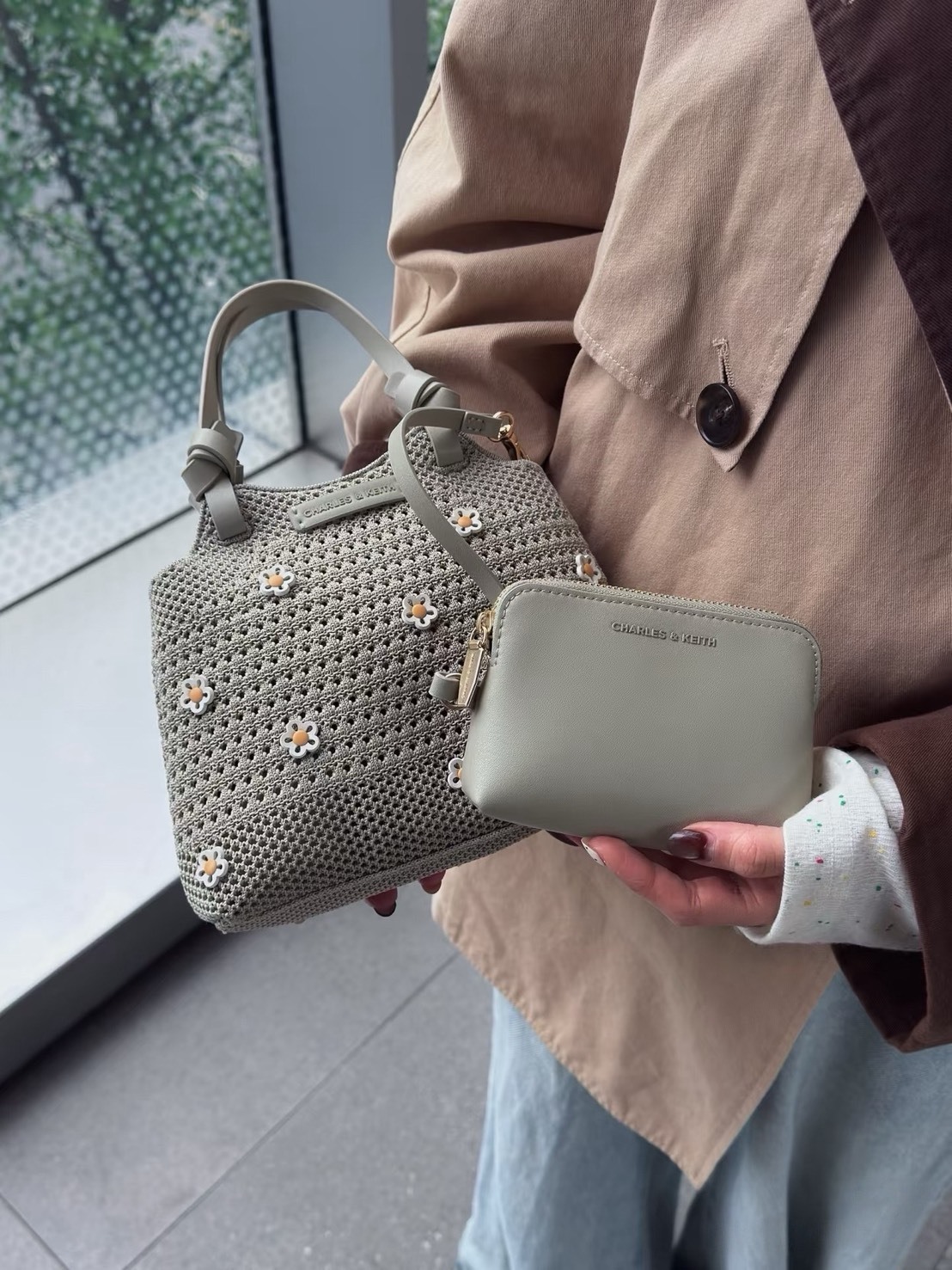 (附贈小包）預購 CHARLES & KEITH 小CK  Ida 編織包