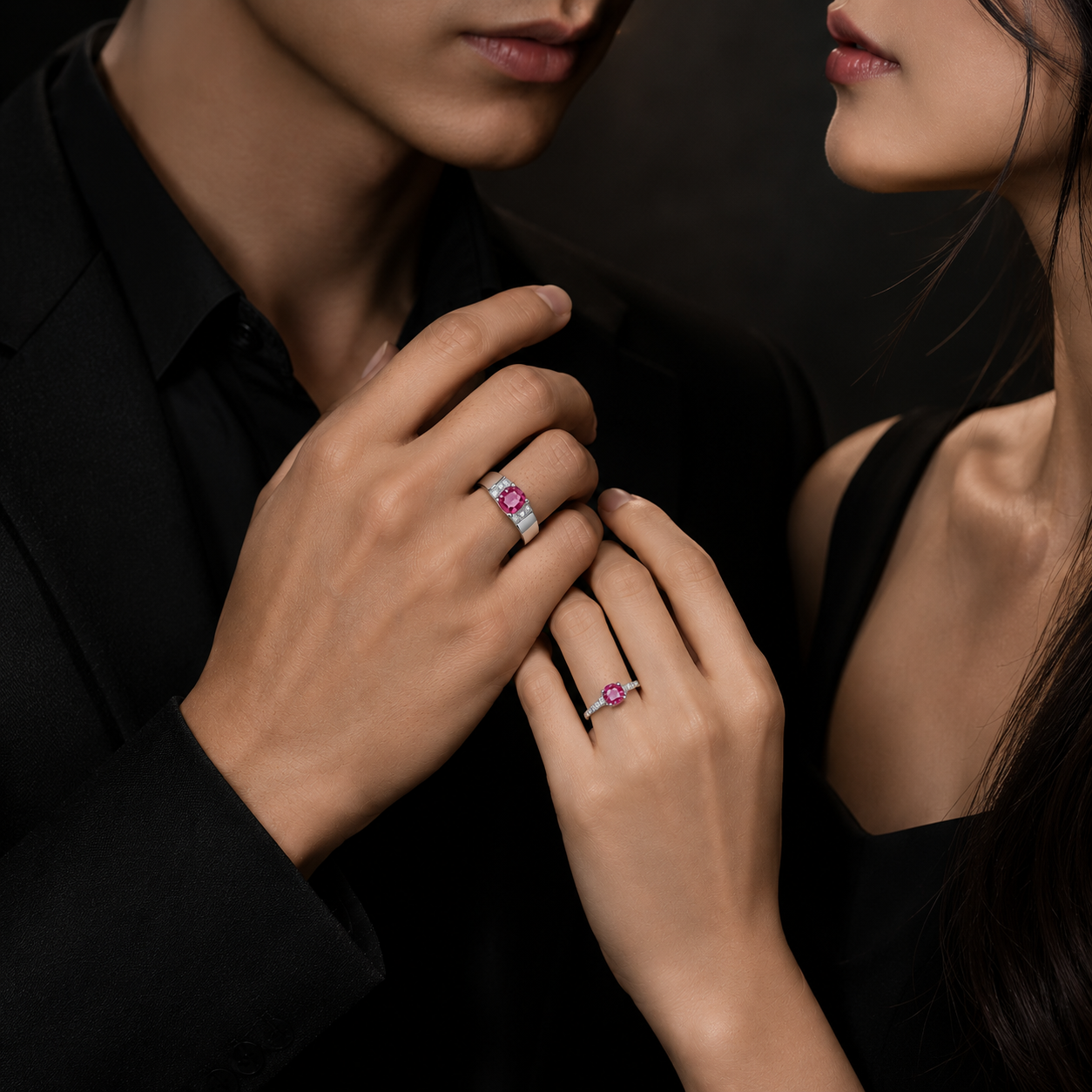 Linéa Duo | Citrine Couple Rings