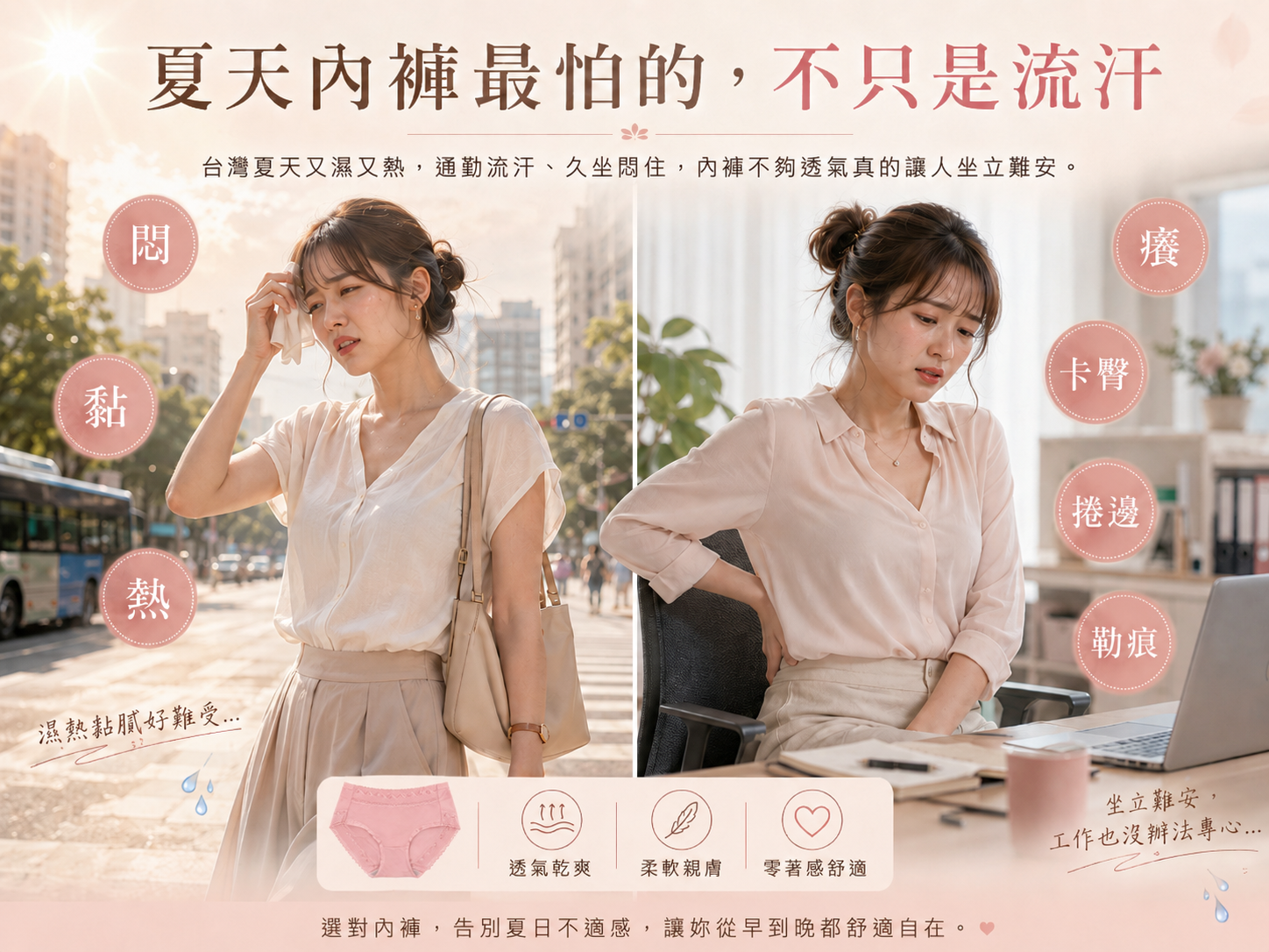 內褲如果不夠透氣，真的會讓人整天坐立難安