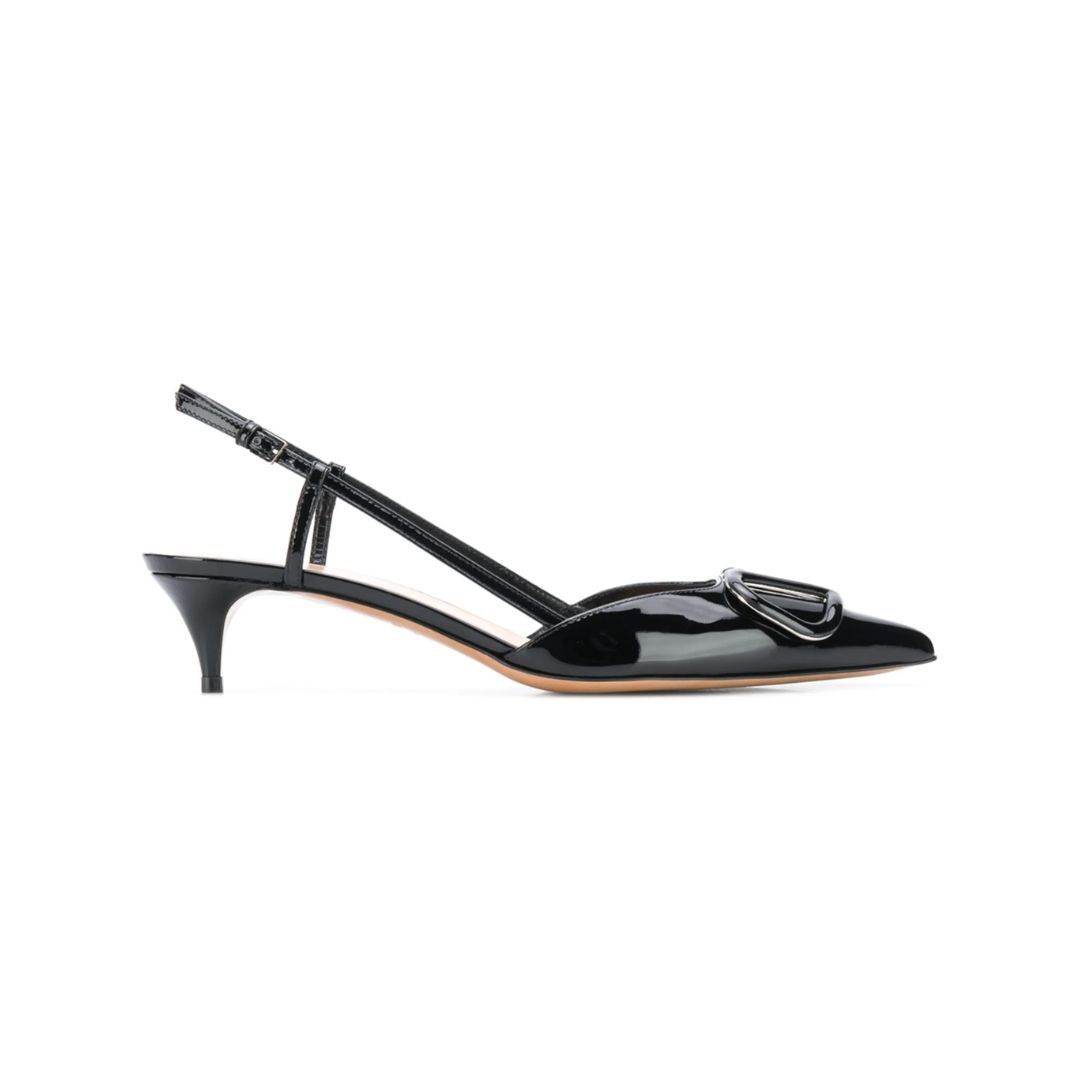 1FF0101-335 [VALENTINO GARAVANI] Vlogo Signature Slingback Pumps Nero (SS26) #8W2S0Q70TMK-0NO (S-EU-E)