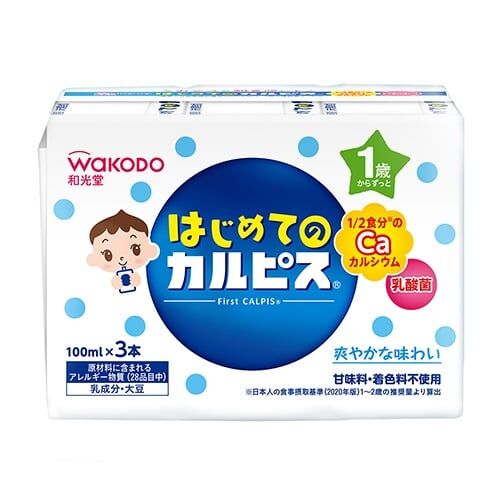 WAKODO First Calpis 100ml × 3 Packs (Suitable for 12 month and older)