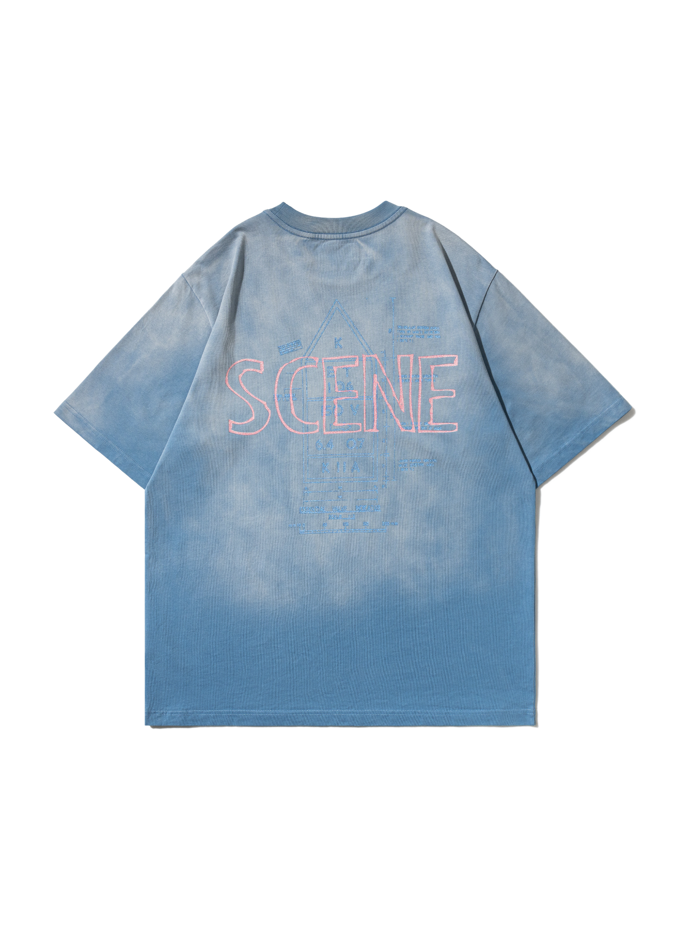 SCENE JACKSON WASHED TEE // BLU_PNK