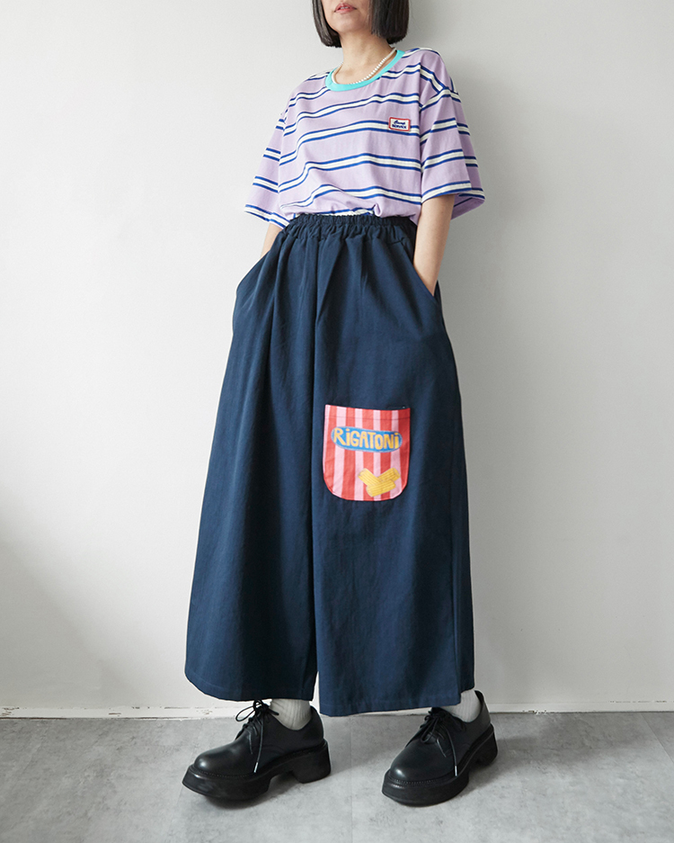 MKT-2914 撞色條紋T恤