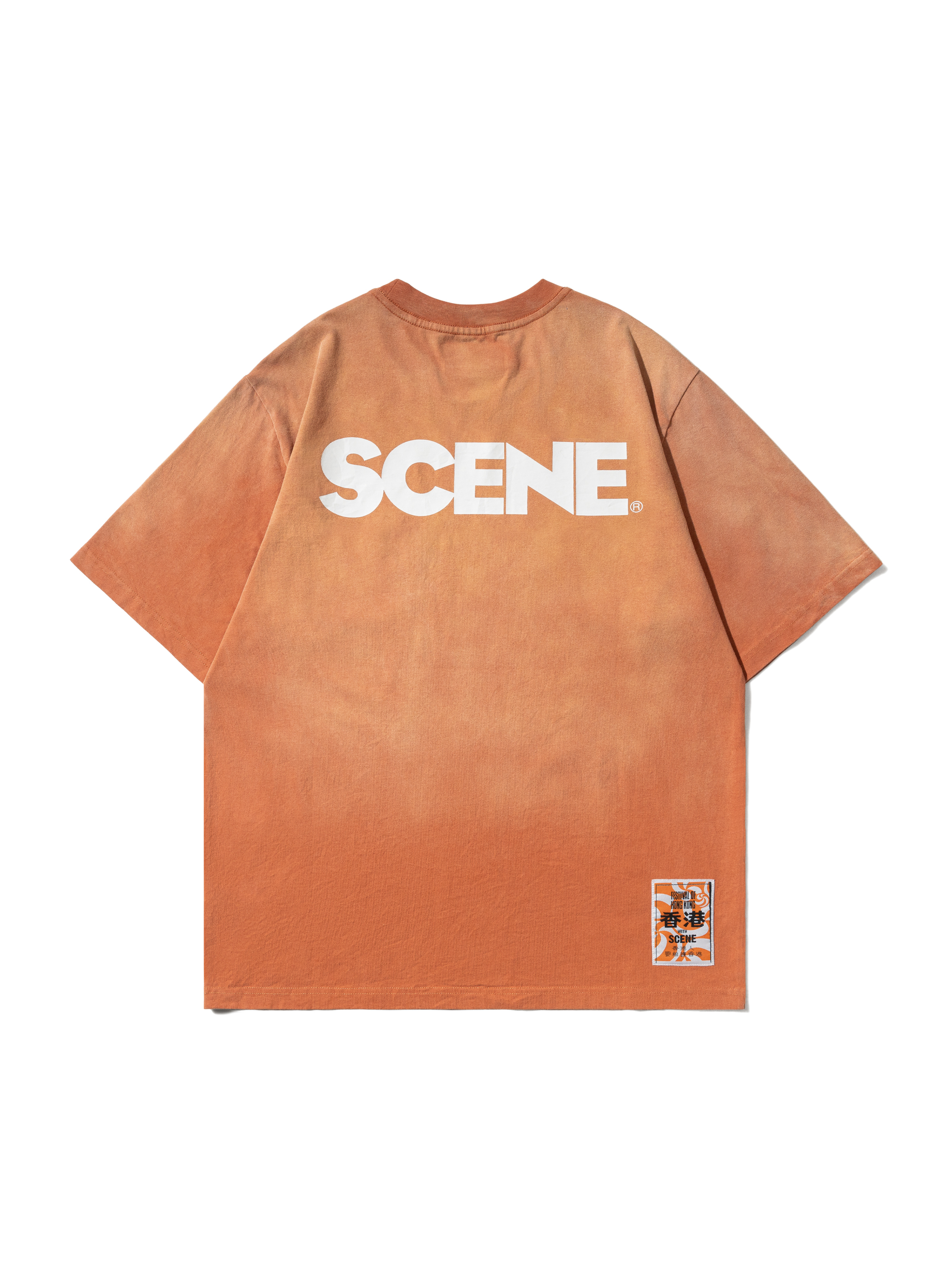 SCENE FESTIVAL WASHED TEE // ORG_WHT