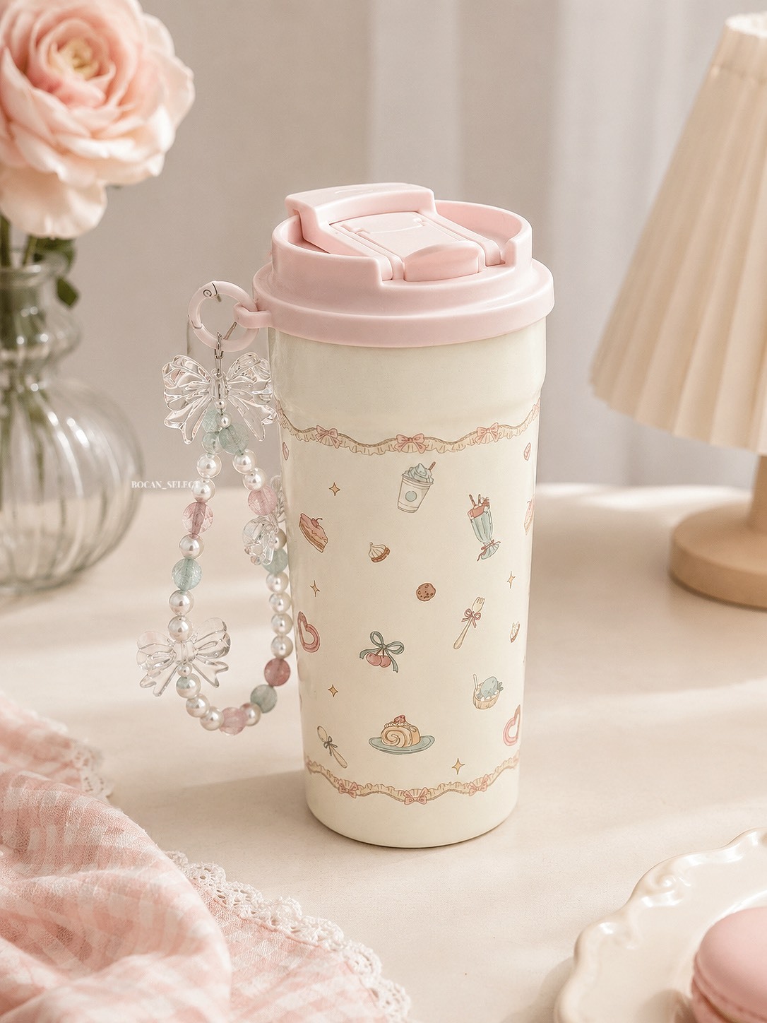 STARBUCKS 星巴克 夏日甜品派對系列 雙飲口不鏽鋼杯 送掛鏈 480ML