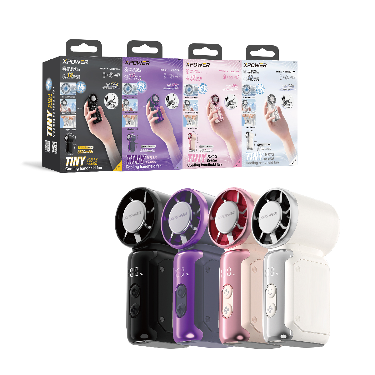 (預售產品)XPower MINI K813超迷你冰感手持風扇