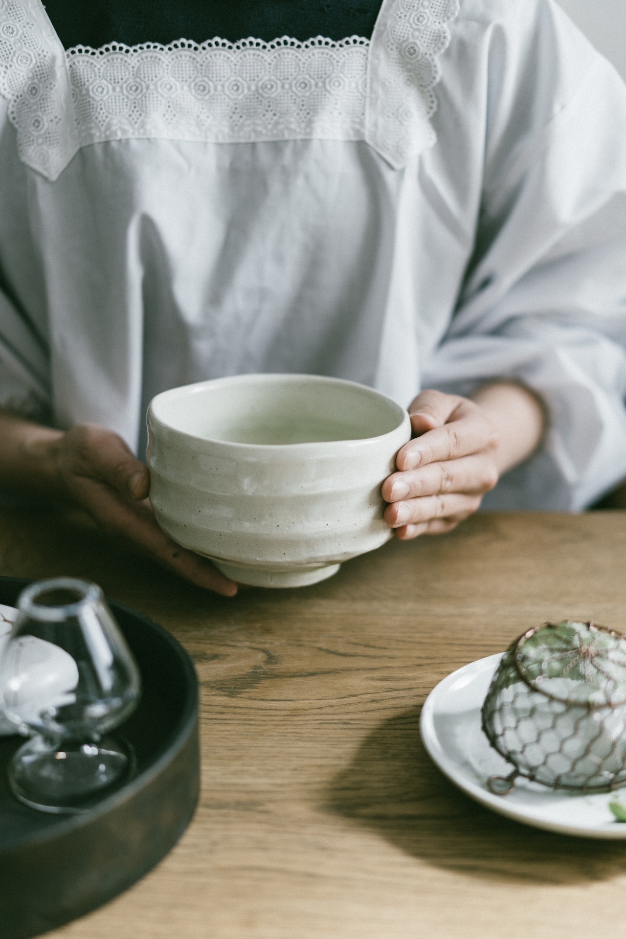 Kokuu 日本製美濃燒霧白抹茶碗
