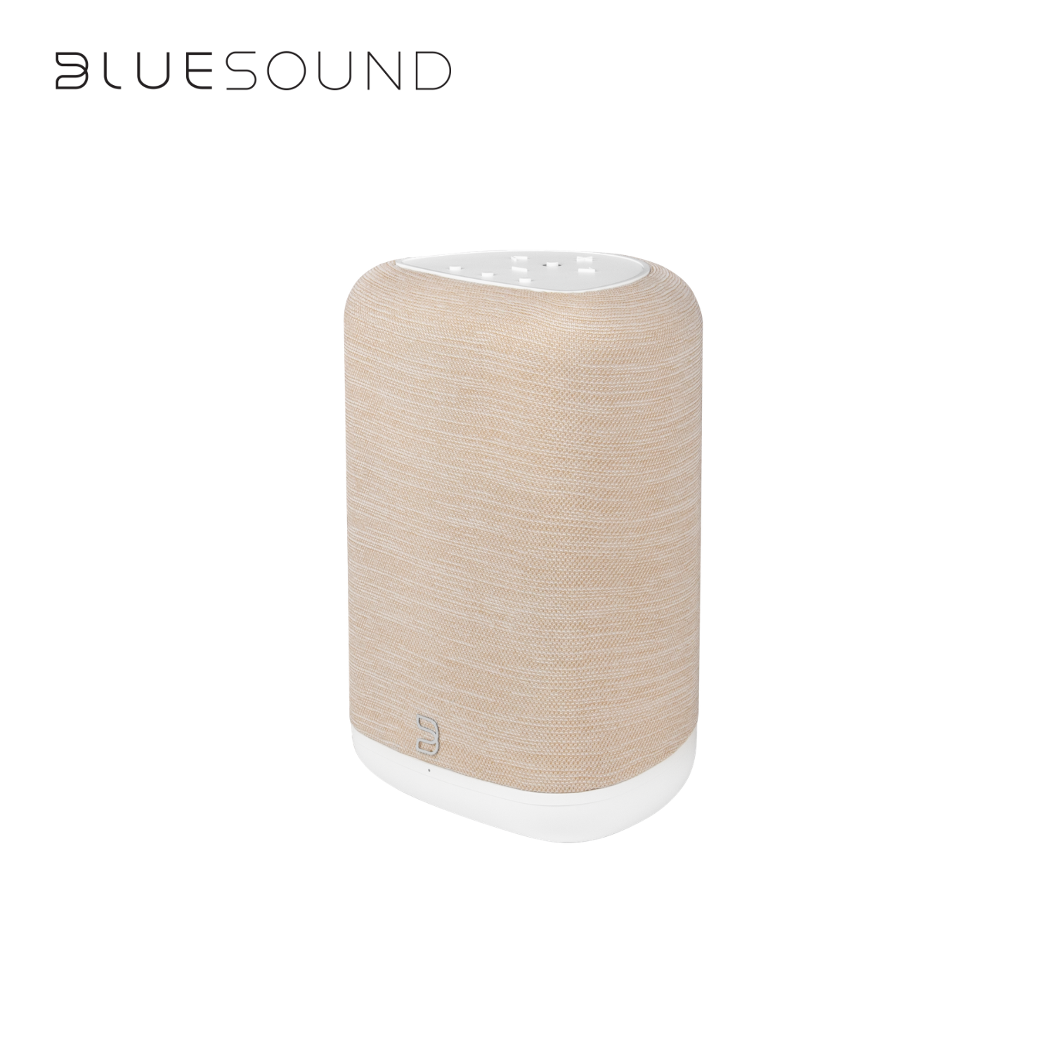 Bluesound PULSE FLEX Wireless All-In-One Music Streaming Speaker tan side