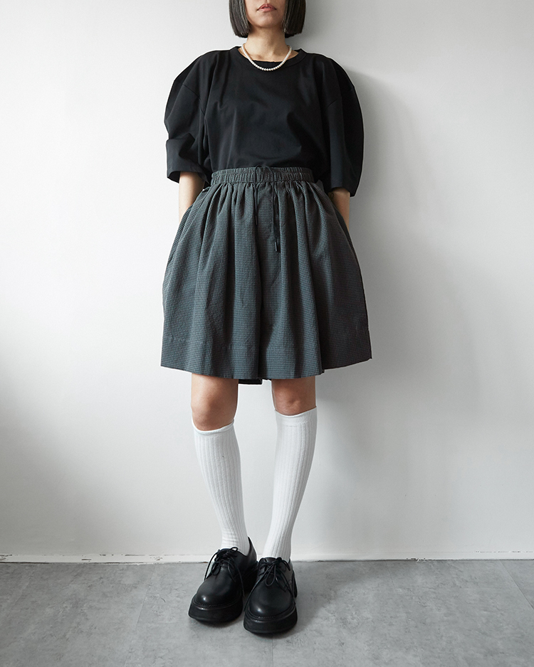 MFS-2903 棉麻格子短褲
