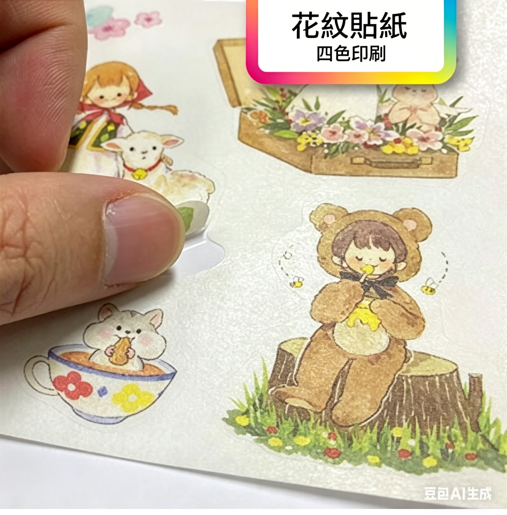 花紋貼紙, 印刷,  CMYK, 四色印刷, 包裝貼紙