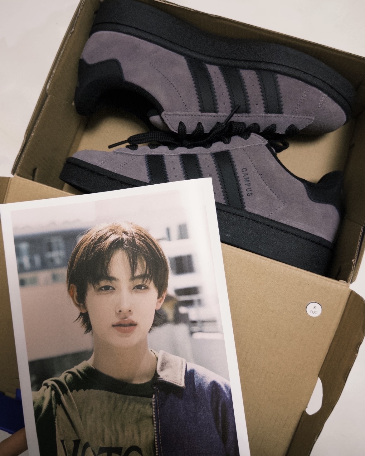 <嚴成玹同款>Adidas Originals CAMPUS 00s 皮革絨面革 麵包鞋 板鞋 煙灰