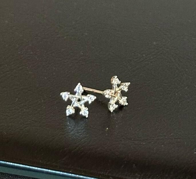 (7383) 925純銀五芒星耳環