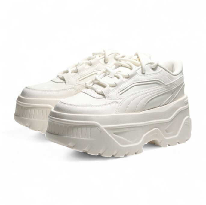 PUMA 休閒鞋 KARMEN X-TRA 奶茶 皮革 鬆糕鞋 厚底鞋 女 40036904
