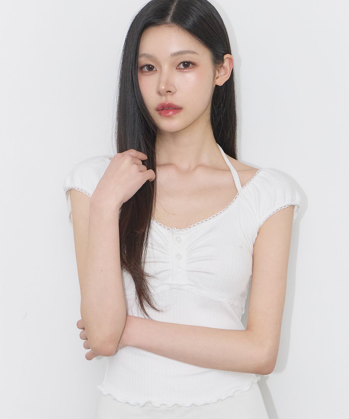 ILLIGO 鈕扣掛脖無袖上衣 26SMTOP10WH