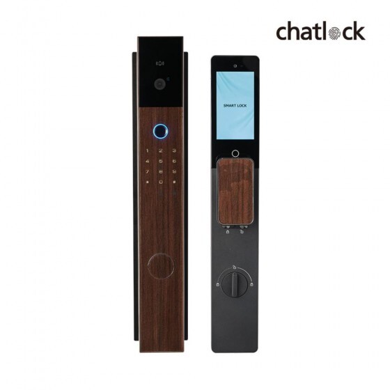 chatlock A90 十三合一人臉掌靜脈電子鎖(獨特木紋款)