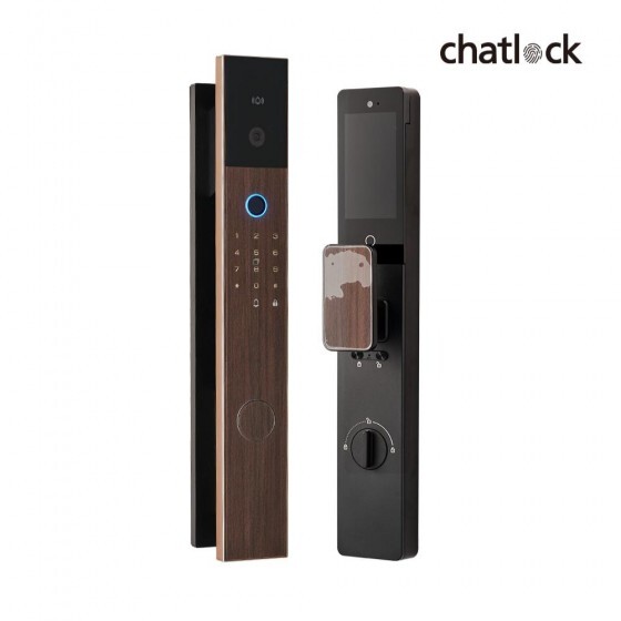 chatlock A90 十三合一人臉掌靜脈電子鎖(獨特木紋款)