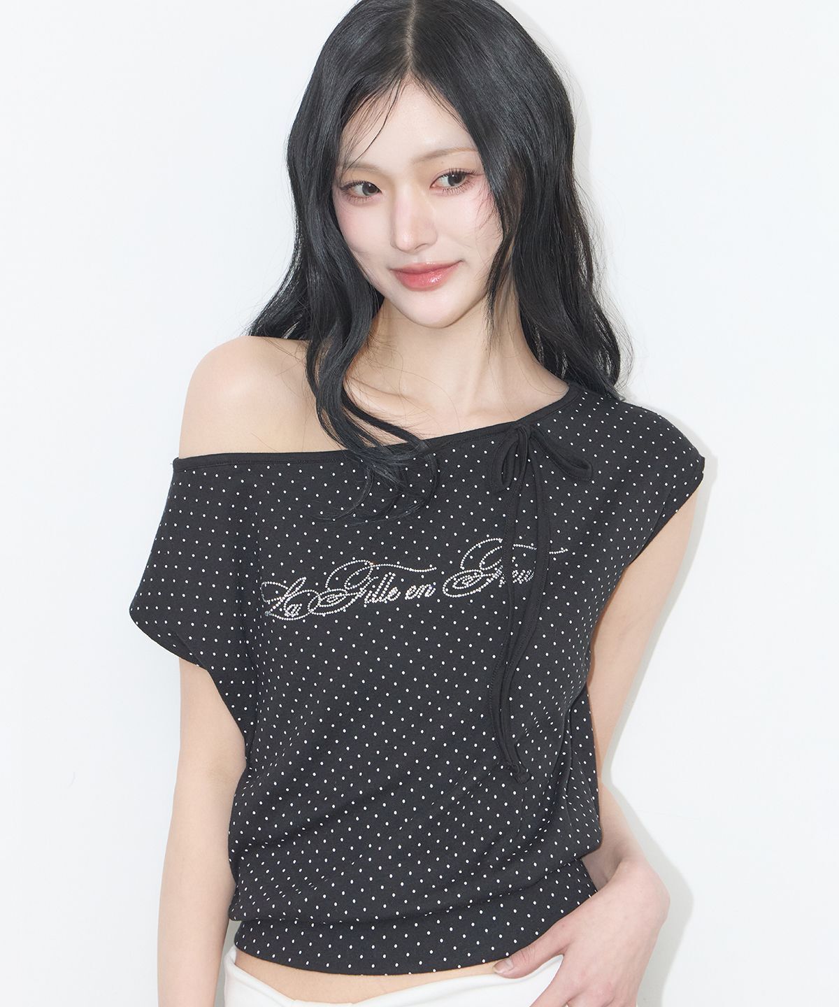 ILLIGO 點點船領上衣 26SMTOP06BK