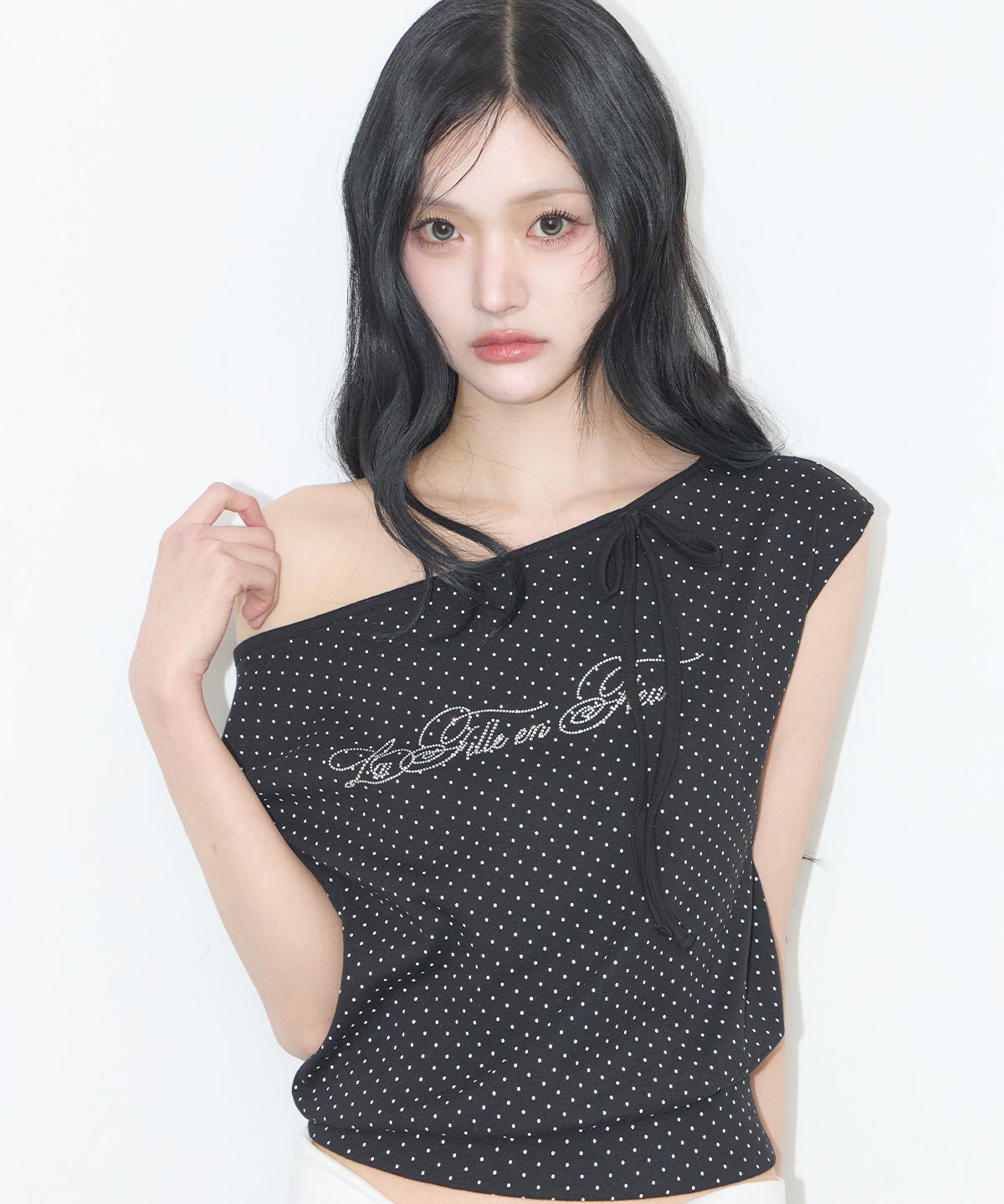 ILLIGO 點點船領上衣 26SMTOP06BK