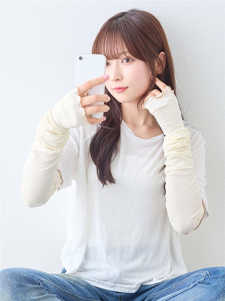 #預購 🇯🇵日本 tutuanna 抗UV98% 羅紋荷葉邊 涼感防曬袖套 60cm 26219065