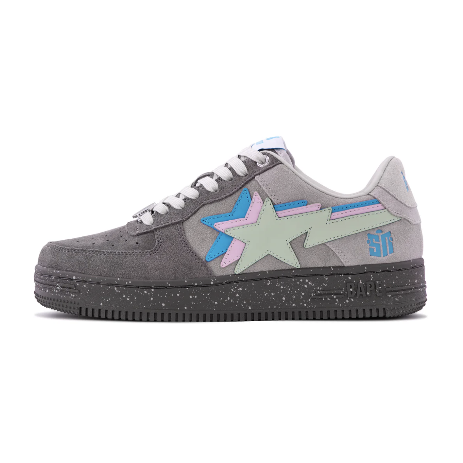 -(A7d)-A BATHING APE BAPE STA  X SNEAKER NEWS M2 聯名款 流星 低筒 男鞋 灰色-1J23191906
