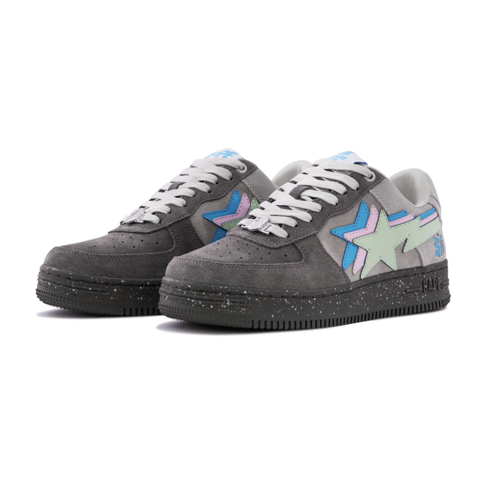 -(A7d)-A BATHING APE BAPE STA  X SNEAKER NEWS M2 聯名款 流星 低筒 男鞋 灰色-1J23191906