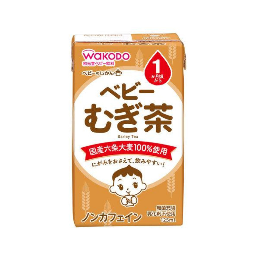 WAKODO Barley Tea 125ml × 3 (Suitable for 1 month and older)