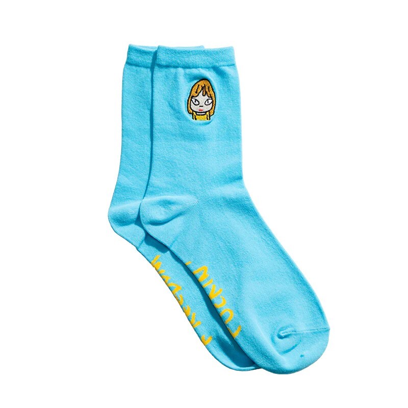 Yoshitomo Nara Socks ""FUCKIN' FREEDOM" (Sky Blue)