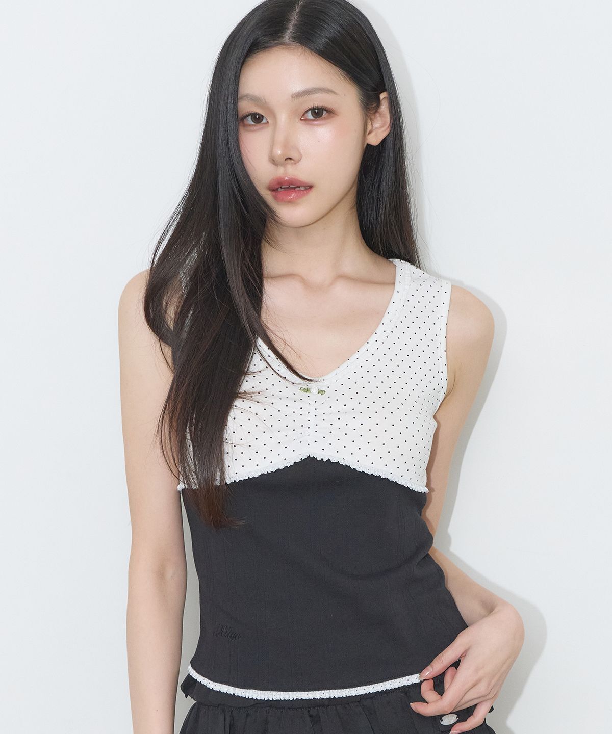 ILLIGO 圓點配色無袖上衣 26SMTOP31WH
