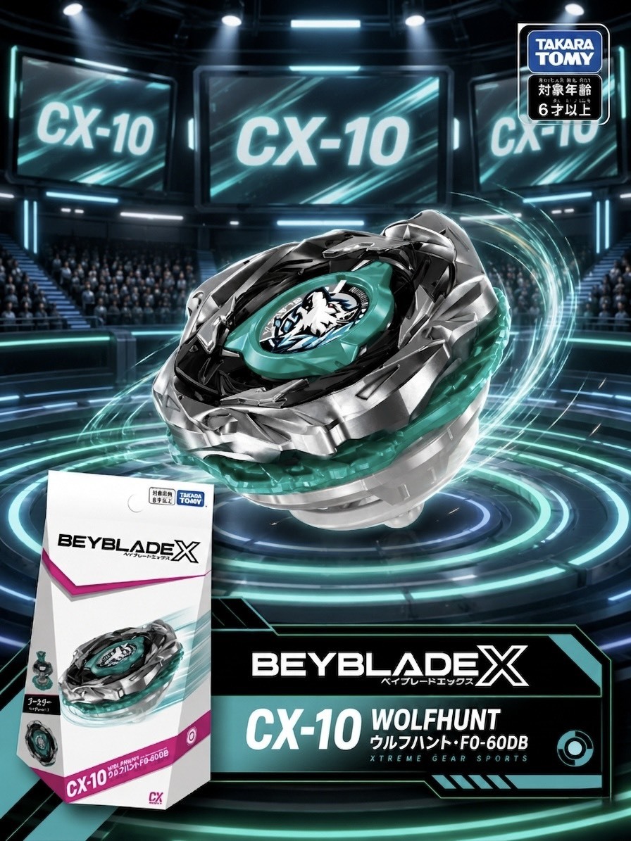 【日本限時連線代購】BEYBLADE X 戰鬥陀螺X CX-10 銀狼狩獵