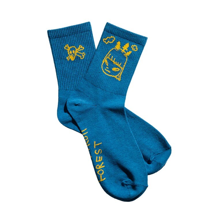 Yoshitomo Nara Socks "ROCK'n ROLL FOREST" (Dark Blue)