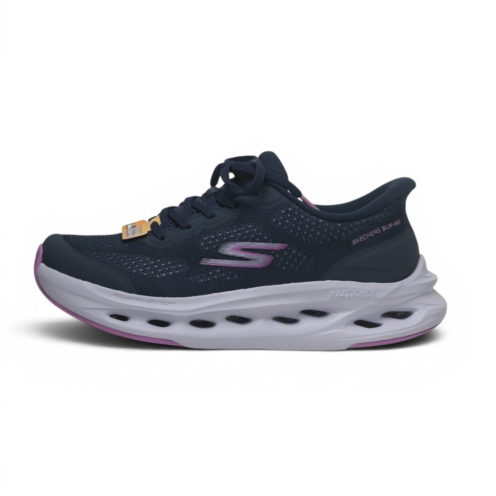 SKECHERS 慢跑鞋 GO RUN MAX CUSHIONING 藍紫色 瞬穿 女 129403NVPR