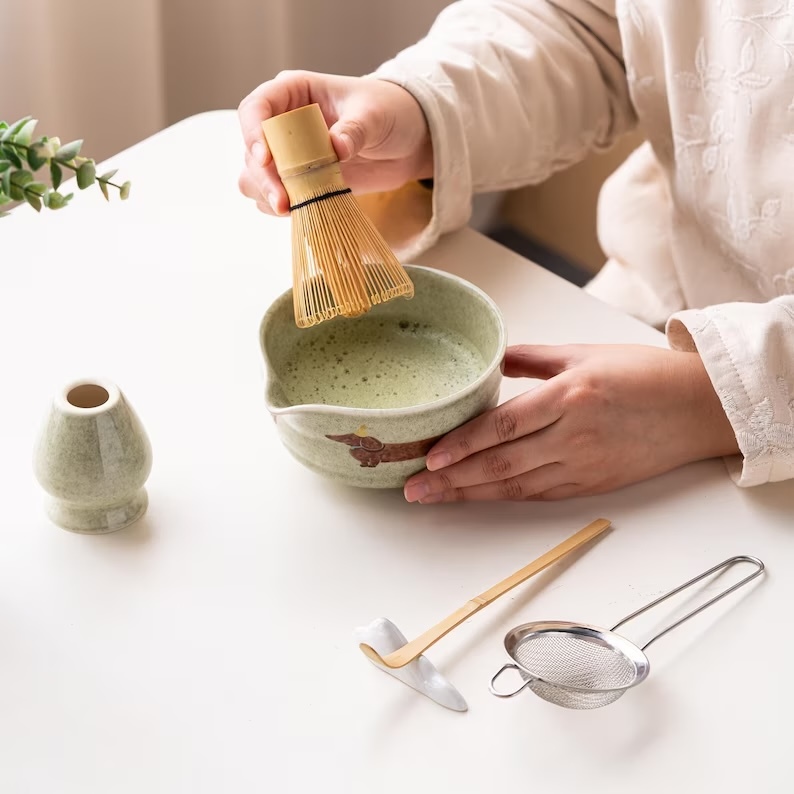 <茶語臘腸🍵> 臘腸抹茶碗/套裝 附竹製打泡器&茶勺