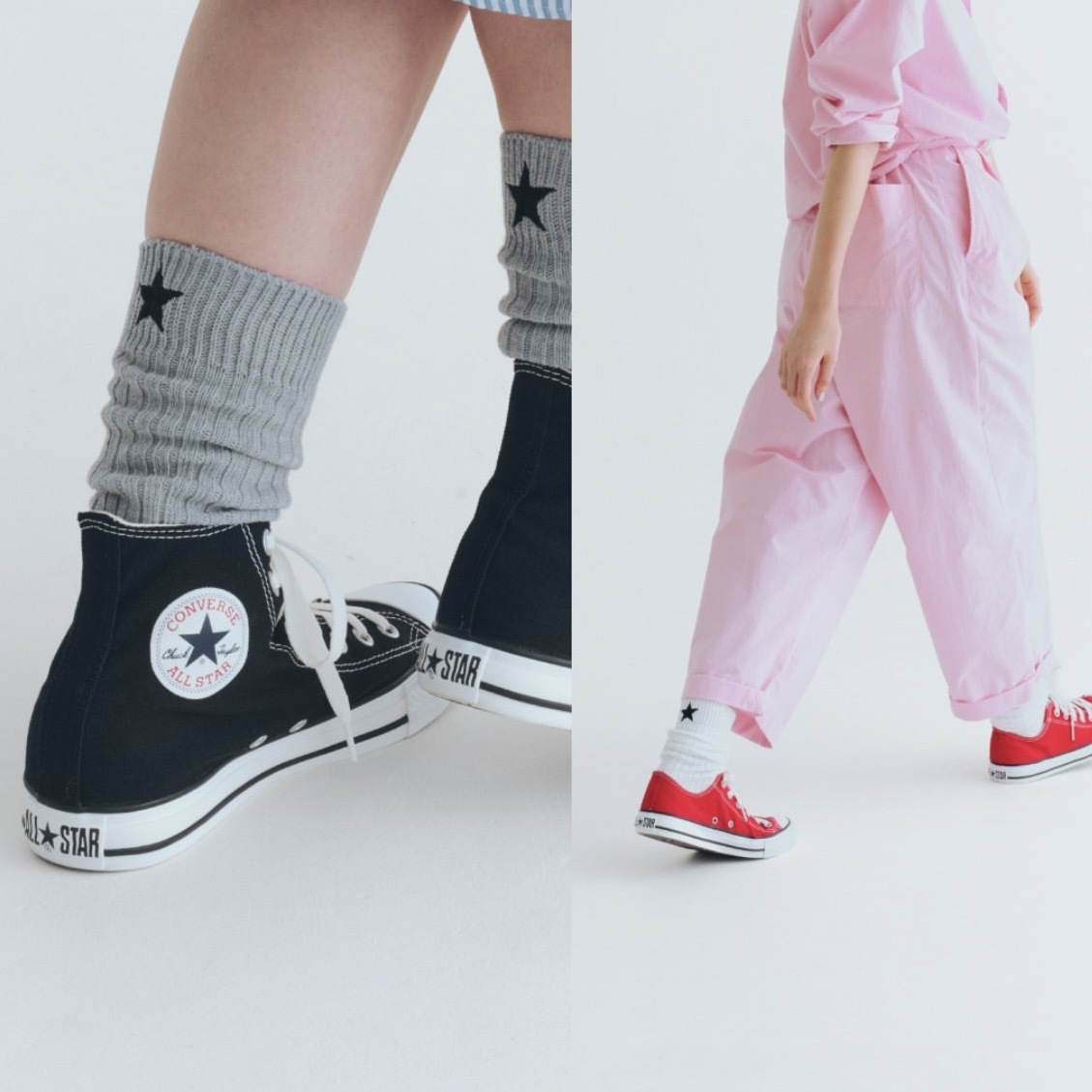 converse 經典小星星刺繡襪 2組入