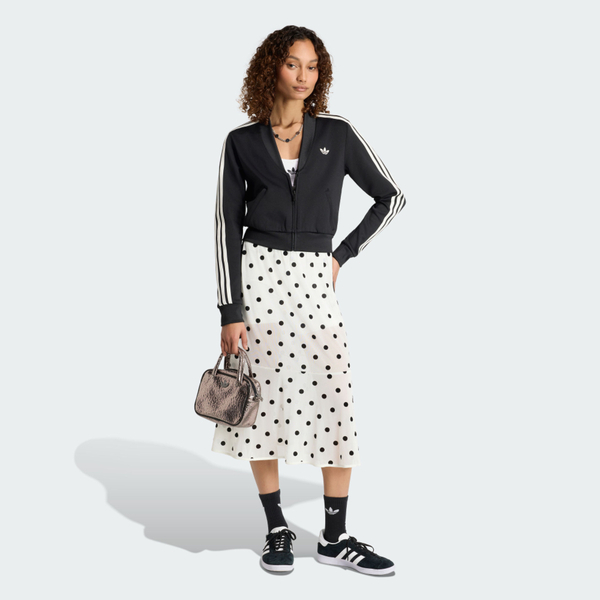 Adidas 愛迪達 Skirt KV1176 女 透薄波點半截裙 白 亞版